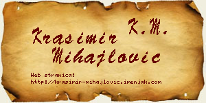 Krasimir Mihajlović vizit kartica
